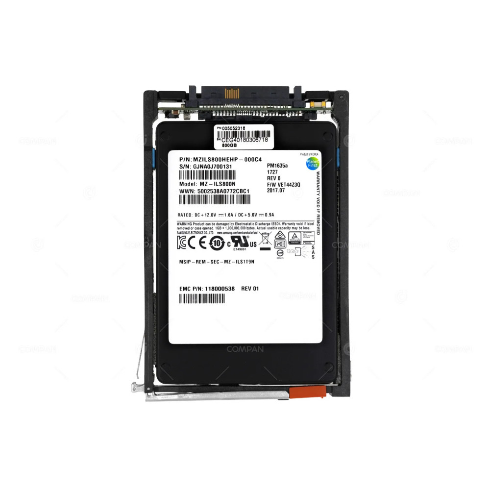 005052318 EMC SSD 800GB SAS 6G 2.5" SFF FOR EMC ISILON H400